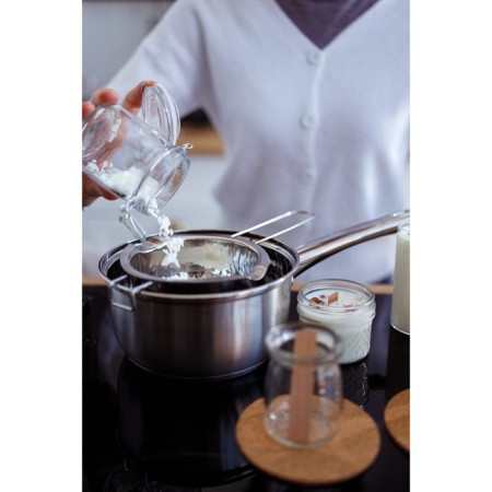 Stainless steel bucket “Grette”, 1.5 l, d = 16 cm, with a lid, a metal handle, induction-6