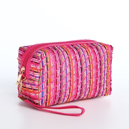 Lightning cosmetic bag, raspberry color