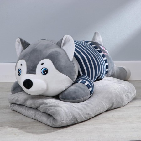 Soft toy "Husky", with a blanket-1