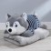 Soft toy "Husky", with a blanket