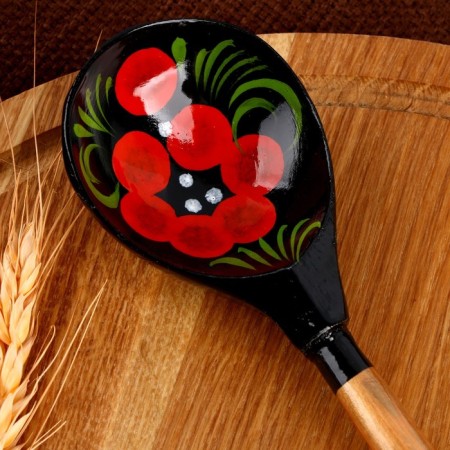 Spoon wooden, painted, large-2