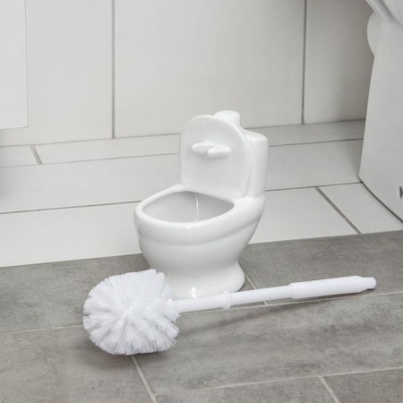 Blash for the toilet with the stand “Classic”, 10 × 14 × 32 cm, white color-1