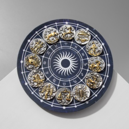 The icon "Signs of the Zodiac" Assorted, gold in silver