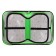 Penal 3 sections, tab inside, 140 x 210 x 40 mm, fabric, calligrata top block "monsters"