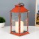 Nightlight "lantern with a candle" LED from batteries 3HAAA Red 14x14x29.5 cm Risalux