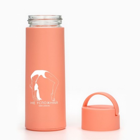 Water bottle "Do not complicate", 420 ml, glass-2