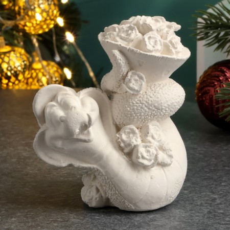 Figure for coloring "Snake with flowers", 7x7x5cm