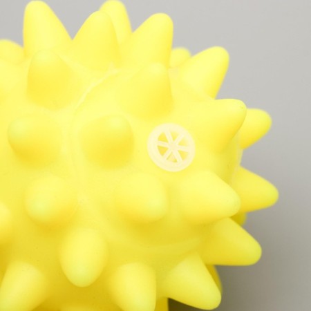 Brying toy "ball with spikes" for dogs, 6.5 cm, yellow-1