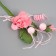 Decorative bouquet "rose" with brilliance, 5x9 cm, pink
