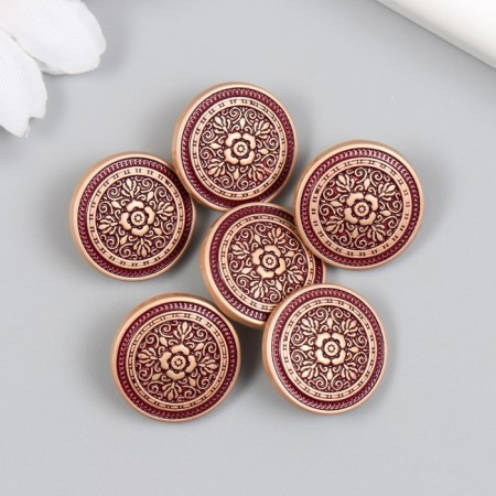 Buttons metal for creativity "openwork flower" 2.1x2.1x0.8 cm-2
