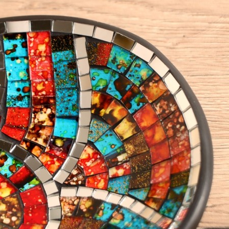 Decorative plate 20x20x5 cm, ceramics-1