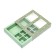 Box for 8 sweets + chocolate, with a window, "military style" 17.7 x 17.8 x 3.8 cm