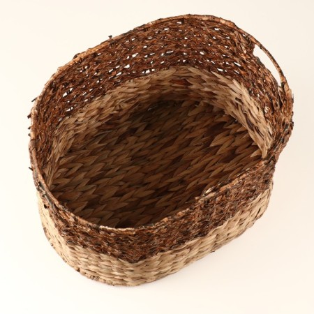 Wicker basket, 38x28x24 cm, reeds, seaweed-2