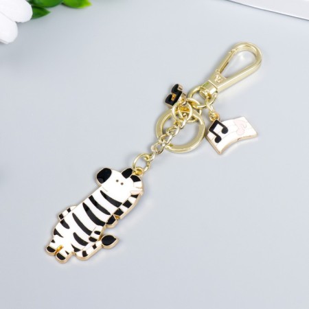 Trick metal, enamel with carbine "Zebra with notes"-2