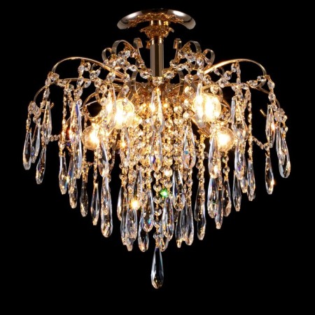 Crystal Crystal Economic light 50102/5FGD WT, 5x40W, E27, 51x45x45 cm, gold color-2
