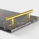 Magistro Marble marble tray, 38 × 18 cm, black color