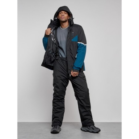 Male winter ski costume, size 48, black color-17