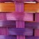 Wicker basket, 20.3 x 20.3 x 9.5/33 cm, purple, bamboo