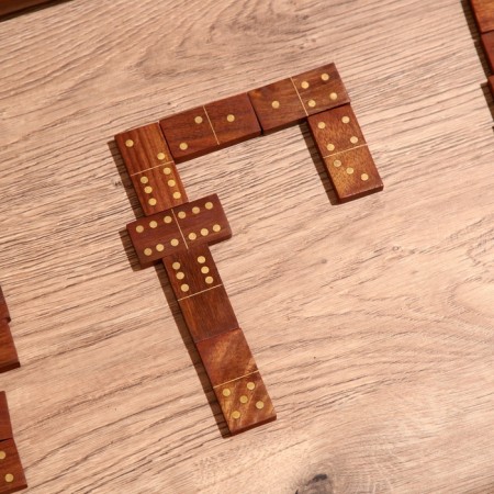Game table "Domino" 25x7.5x5 cm, tree shisham-8