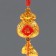 Plastic suspension, textiles "gold money bags" 3x4.5x38 cm