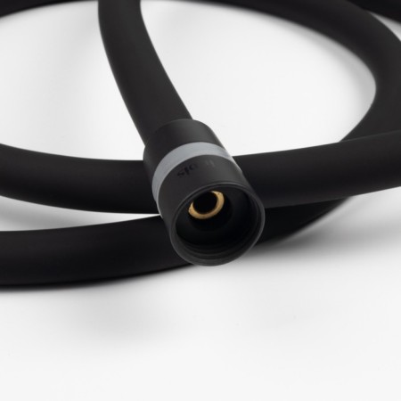 Shower hose Iddis Optima Home Oph20bli19, silicone, black matte color, 2 m-2