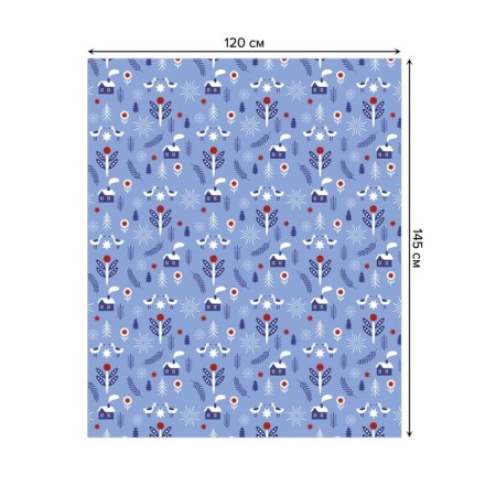 Tables on the table "Winter evening", rectangular, Saten, size 120x145 cm-1