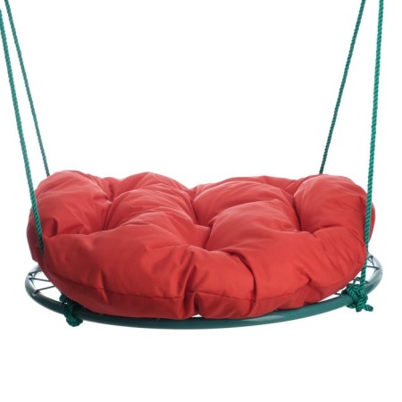 Swing "Nest" with a pillow D 90 cm, max load 80 kg, red pillow-8