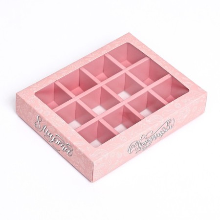Box for 12 sweets, "March 8" 19 x 15 x 3.6 cm-1