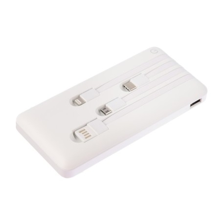 External battery of Perfeo Absolute PF_B4879, 10,000 mAh, USB/USB-C, 2.1A, built-in. cabin., White-2