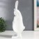 Polystone souvenir "White rabbit hugs heart" 31x11x12 cm