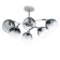 Askfeya chandelier 6he27 40W Belo-chromium 62x62x27 cm Bayerlux