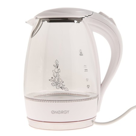 Electric kettle Energy E-262, glass, 1.7 l, 2200 watts, white-6