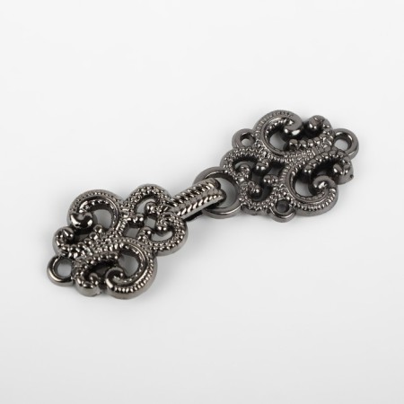 Decorative fastener, 4.5 × 1.5 cm, black color