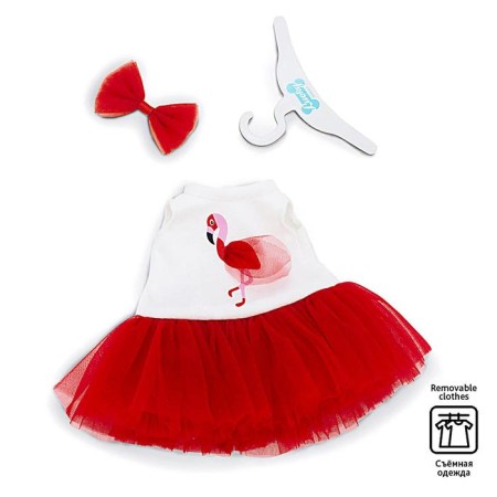 Soft toy "Lucky Mimi: Love and Flamingo", with a frame, 37 cm-5