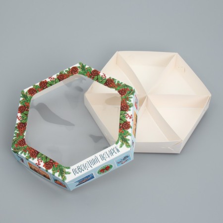Folding box "New Year's gift", 23 x 23x 4 cm, New Year-2