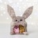 Soft toy "Bunny Sophie", with sequins, 16x8x17 cm