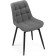 Stool on a chelsea metal -steamer spinning, metal/velor, black/gray 49x55x84 cm