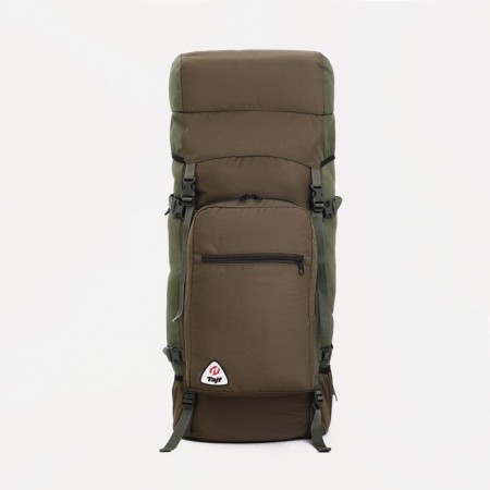 Tourist backpack, TAIF, 80 liters, cord department, external pocket, 2 side pockets, olive color-2