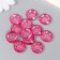 Buttons plastic for creativity 2 punctures "Kant Rhin" set 12 pcs pink d = 1.7 cm