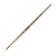 Synthetic brush, round, hard, shortened insert, rubloff series 1310 No. 4, short handle is saturated with varnish, yellow clip
