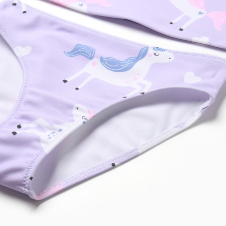 Children's swimsuit KAFTAN "Unicorns", height 122-128 cm, lilac-7