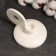 Leo candlestick White gloss, 8x13x10cm