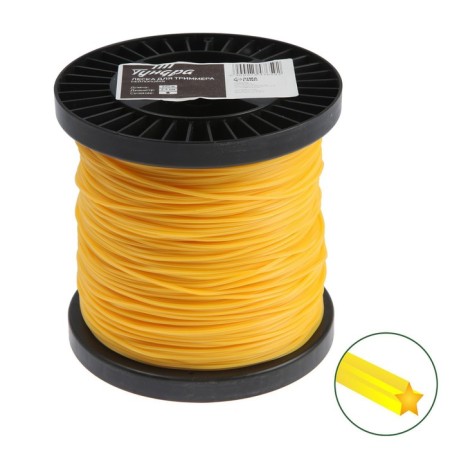 Tundra trimmer fishing line, star section, d = 2.4 mm, 240 m, nylon
