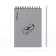 Notepad for spirals A6 80 sheets, cage, Erichkrause "Life Style" Plastic coverage silk -screen films, Bellar Beliac block 100%, silver