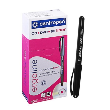 Marker for CD/DVD 1.2 mm Centropen 4616, line 0.6 mm, black color