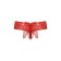 Panties-Schorts with a bow with access Softline Collection, lace, red color, size S/M