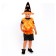 Pumpkin carnival costume, vest, black-orange hat, height 98-110