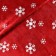 Poster for needlework "White snowflakes", red, 100 × 150 cm