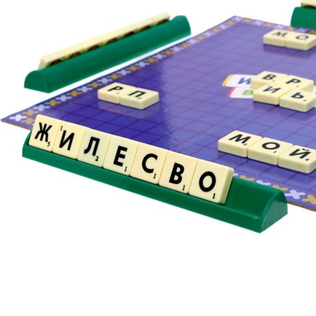 Board game for erudition “Game of Words”: scrub, field, stands, bag, letters, 2-4 players, 5+-3