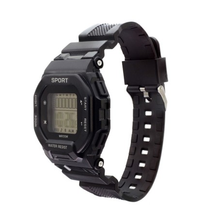 Electronic watch, D-4.5 cm, with an alarm clock, black-3